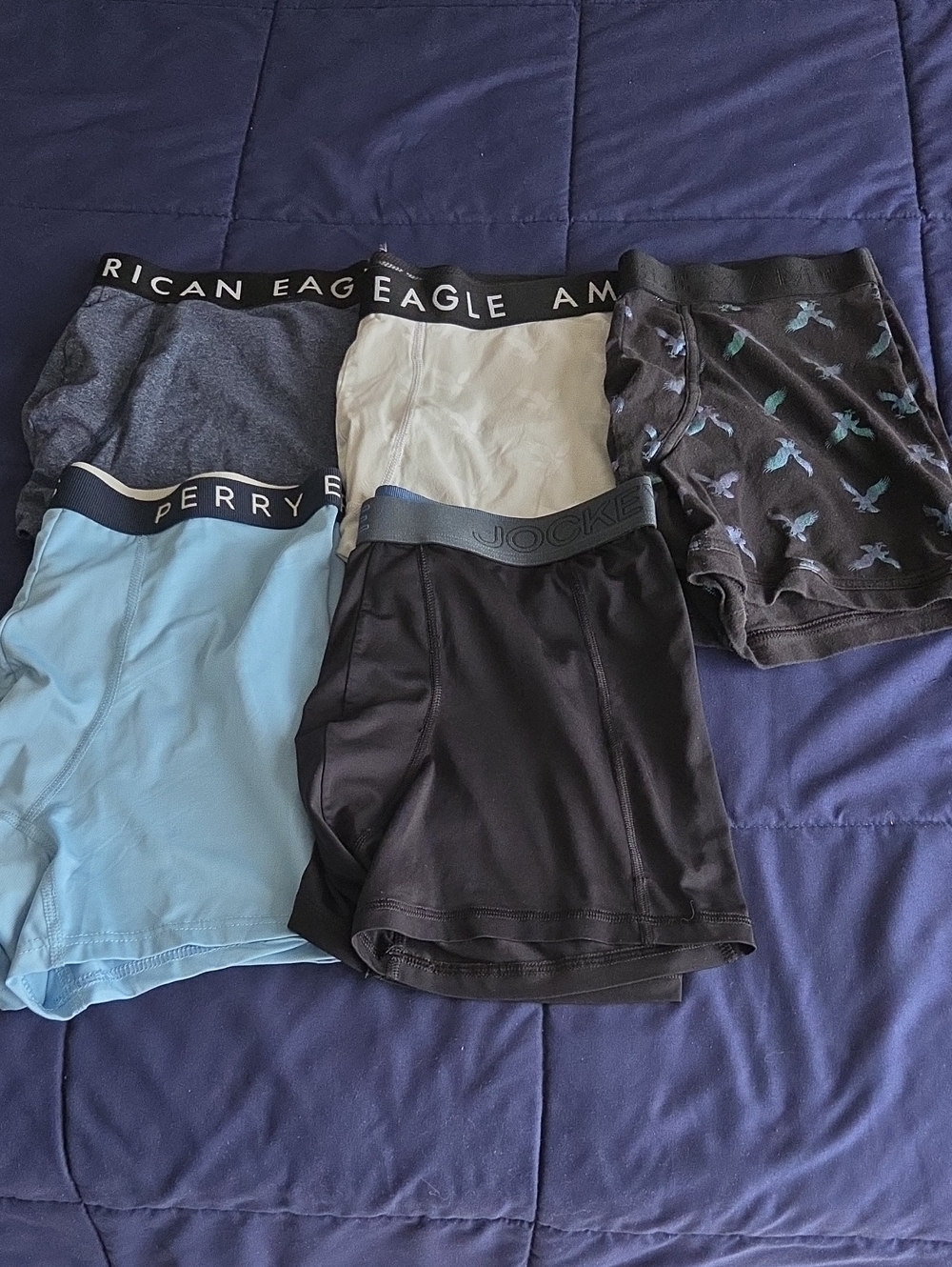 3 AE BOXER BRIEFS, 1 PERRY ELLIS NWOT AND 1 JOCKEY BUNDLE